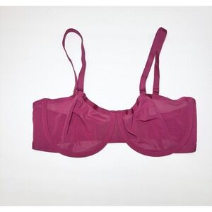 CUUP Sheer Mesh Bra in Berry